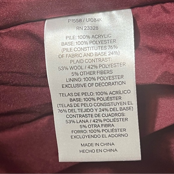 Pendleton Fuzzy Sherpa Teddy Full Zip Jacket Sweater Medium - Picture 9 of 9